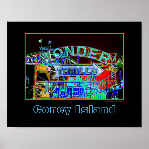 'Wonder Wheel Thrills' Psychedelische Poster