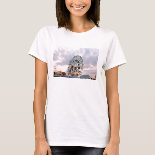 'Wonder Wheel @ Twilight' Dames T-shirt (Voorkant)