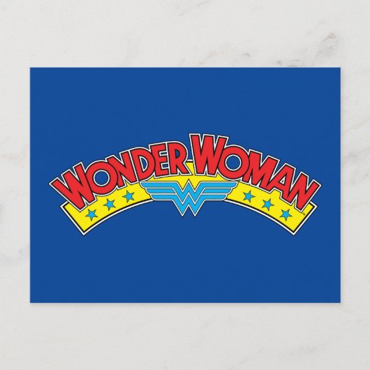 Wonder Woman 1987 Comic Book Logo Briefkaart (Voorkant)