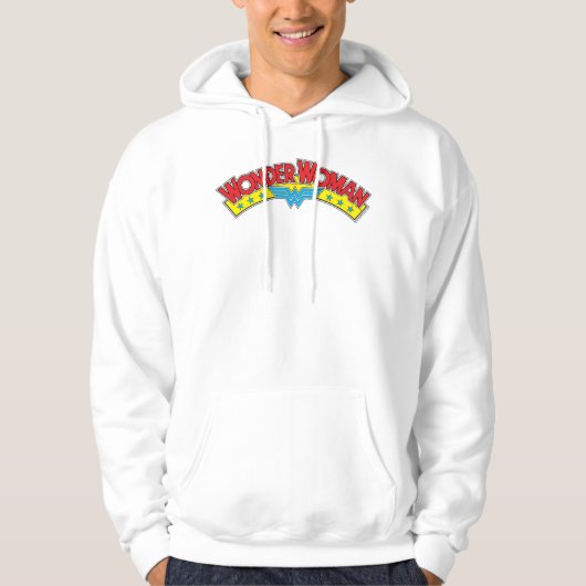 Wonder Woman 1987 Comic Book Logo Hoodie (Voorkant)