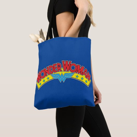 Wonder Woman 1987 Comic Book Logo Tote Bag (Dichtbij)
