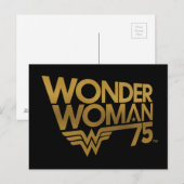 Wonder Woman 75th Jubileum Gold Logo Briefkaart (Voorkant / Achterkant)