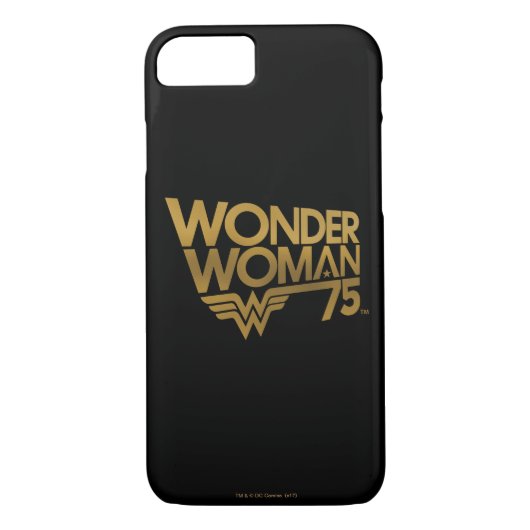 Wonder Woman 75th Jubileum Gold Logo Case-Mate iPhone Case (Achterkant)