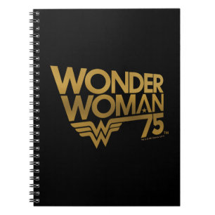 Wonder Woman 75th Jubileum Gold Logo Notitieboek