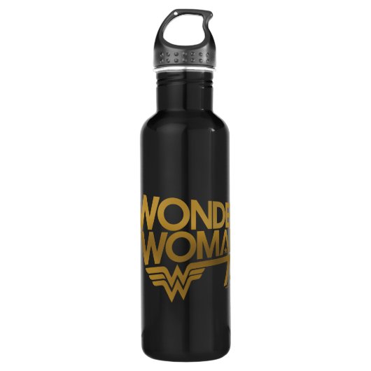 Wonder Woman 75th Jubileum Gold Logo Waterfles (Voorkant)
