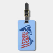 Wonder Woman 75th Jubileum Red & Blue Logo Bagagelabel (Voorkant verticaal)