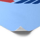 Wonder Woman 75th Jubileum Red & Blue Logo Poster (Hoek)