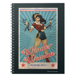 Wonder Woman Amazonians Unite Vintage Poster Notitieboek