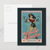 Wonder Woman Amazonians verenigt de Vintage Poster Briefkaart (Voorkant / Achterkant)