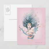 Wonder Woman and Flowers Briefkaart (Voorkant / Achterkant)