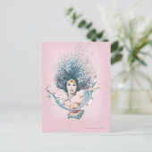 Wonder Woman and Flowers Briefkaart (Staand voorkant)