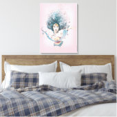 Wonder Woman and Flowers Canvas Afdruk (Insitu (Slaapkamer))