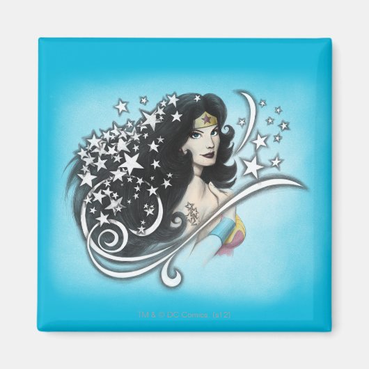 Wonder Woman and Stars Magneet (Voorkant)
