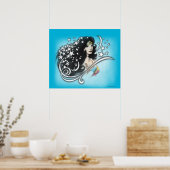 Wonder Woman and Stars Poster (Keuken)