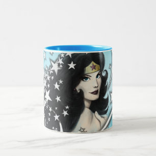 Wonder Woman and Stars Tweekleurige Koffiemok