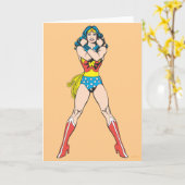Wonder Woman Arms Crossed Kaart (Gele Bloem)