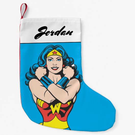 Wonder Woman Arms Crossed Kleine Kerstsok (Voorkant)