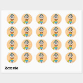 Wonder Woman Arms Crossed Ronde Sticker (Vel)