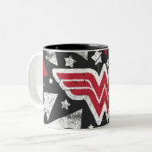 Wonder Woman Arrows Tweekleurige Koffiemok (Voorkant links)