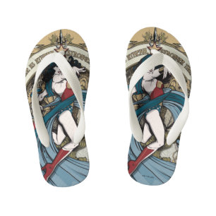 Wonder-Woman Art Nieuw Panel Panel Kinder Teenslippers