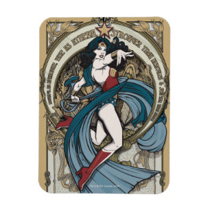 Wonder-Woman Art Nieuw Panel Panel Magneet