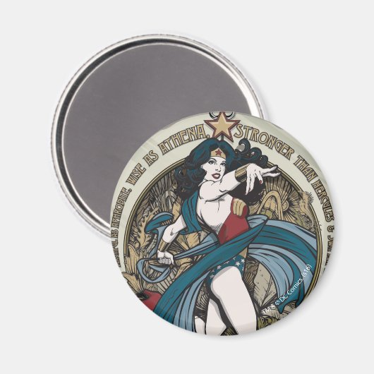 Wonder-Woman Art Nieuw Panel Panel Magneet (Voorkant / Achterkant)