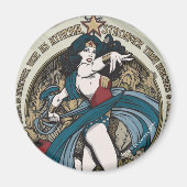 Wonder-Woman Art Nieuw Panel Panel Magneet (Voorkant)