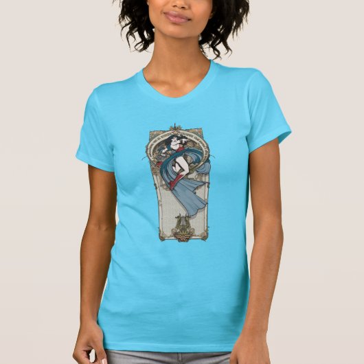 Wonder-Woman Art Nieuw Panel Panel T-shirt (Voorkant)