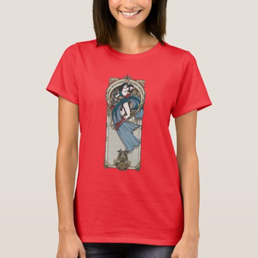Wonder-Woman Art Nieuw Panel Panel T-shirt (Voorkant)