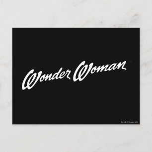 Wonder Woman B&W Logo 1 Briefkaart