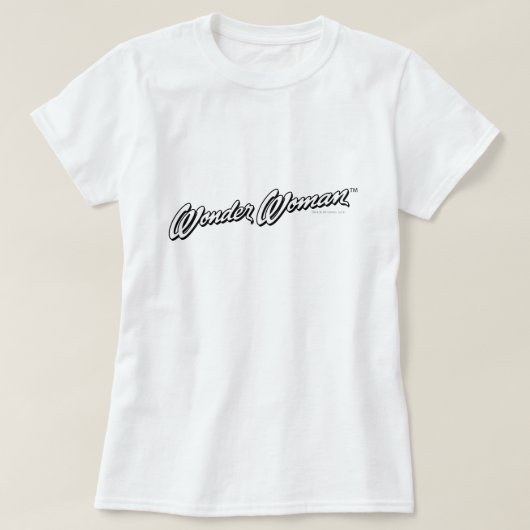Wonder Woman B&W Logo 1 T-shirt (Design voorkant)
