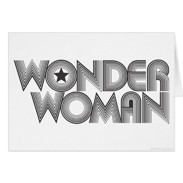 Wonder Woman B&W Logo 3 (Voorkant Horizontaal)