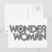Wonder Woman B&W Logo 3 Briefkaart (Voorkant / Achterkant)