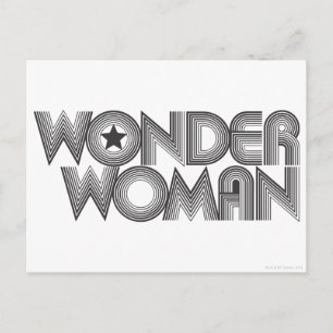 Wonder Woman B&W Logo 3 Briefkaart