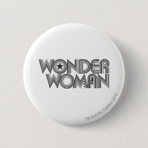 Wonder Woman B&W Logo 3 Ronde Button 5,7 Cm