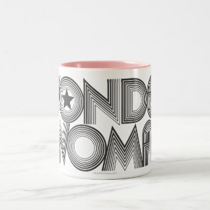 Wonder Woman B&W Logo 3 Tweekleurige Koffiemok