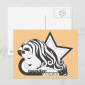 Wonder Woman B&W Star Briefkaart (Voorkant / Achterkant)