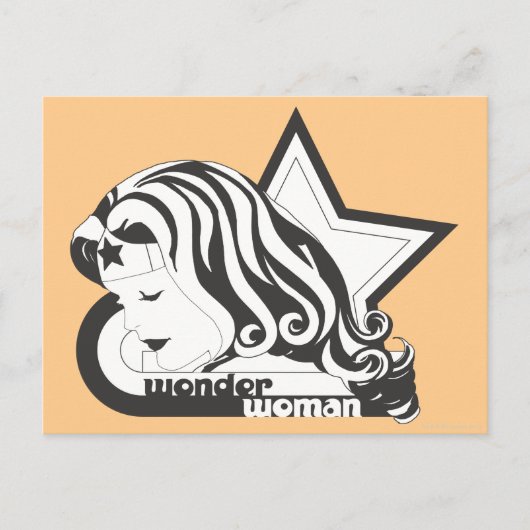 Wonder Woman B&W Star Briefkaart (Voorkant)