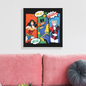 Wonder Woman, Batgirl & Harley Quinn Holiday Canvas Afdruk (Insitu (Woonkamer))