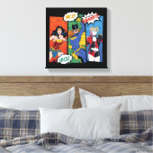 Wonder Woman, Batgirl & Harley Quinn Holiday Canvas Afdruk (Insitu (Slaapkamer))