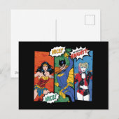 Wonder Woman, Batgirl & Harley Quinn Holiday Feestdagenkaart (Voorkant / Achterkant)
