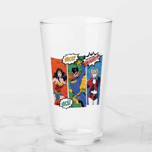 Wonder Woman, Batgirl & Harley Quinn Holiday Glas (Voorkant)