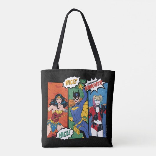 Wonder Woman, Batgirl & Harley Quinn Holiday Tote Bag (Achterkant)