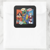 Wonder Woman, Batgirl & Harley Quinn Holiday Vierkante Sticker (Tas)