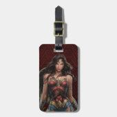Wonder Woman Battle Ready Comic Art Bagagelabel (Voorkant verticaal)