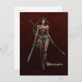 Wonder Woman Battle Ready Comic Art Briefkaart (Voorkant / Achterkant)