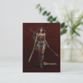Wonder Woman Battle Ready Comic Art Briefkaart (Staand voorkant)