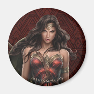 Wonder Woman Battle Ready Comic Art Magneet