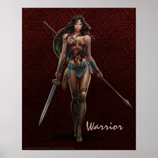 Wonder Woman Battle Ready Comic Art Poster (Voorkant)