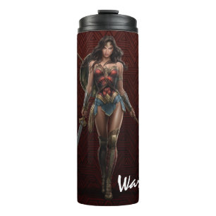 Wonder Woman Battle Ready Comic Art Thermosbeker
